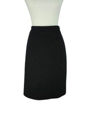 Talbots Black Wool Skirt Size 10 A-Line Lined Career Classic